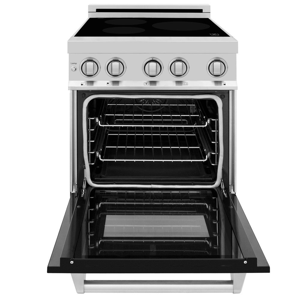 24" 2.8 cu. ft. Induction Range with a 3 Element Stove and Electric Oven RAINDBLM24