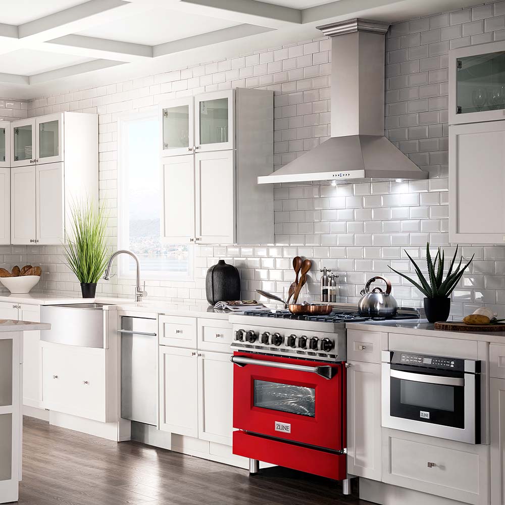 36" Dual Fuel Range with Gas Stove and Electric Oven with Color Door Options (RA36) RARM36