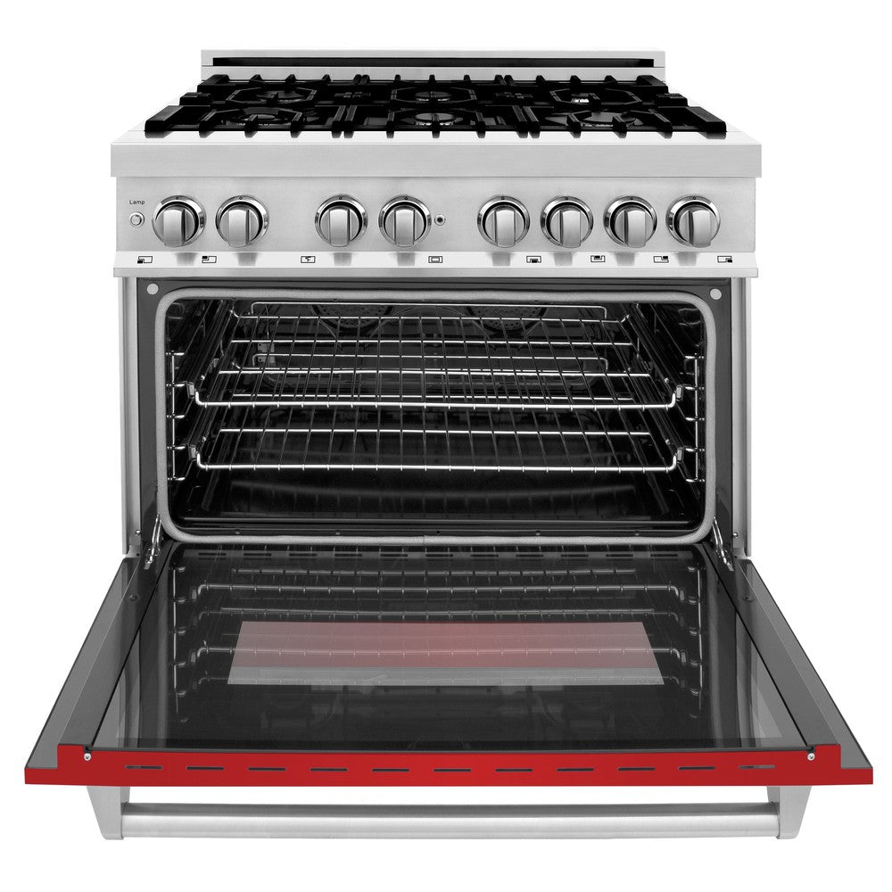 36" Dual Fuel Range with Gas Stove and Electric Oven with Color Door Options (RA36) RARM36