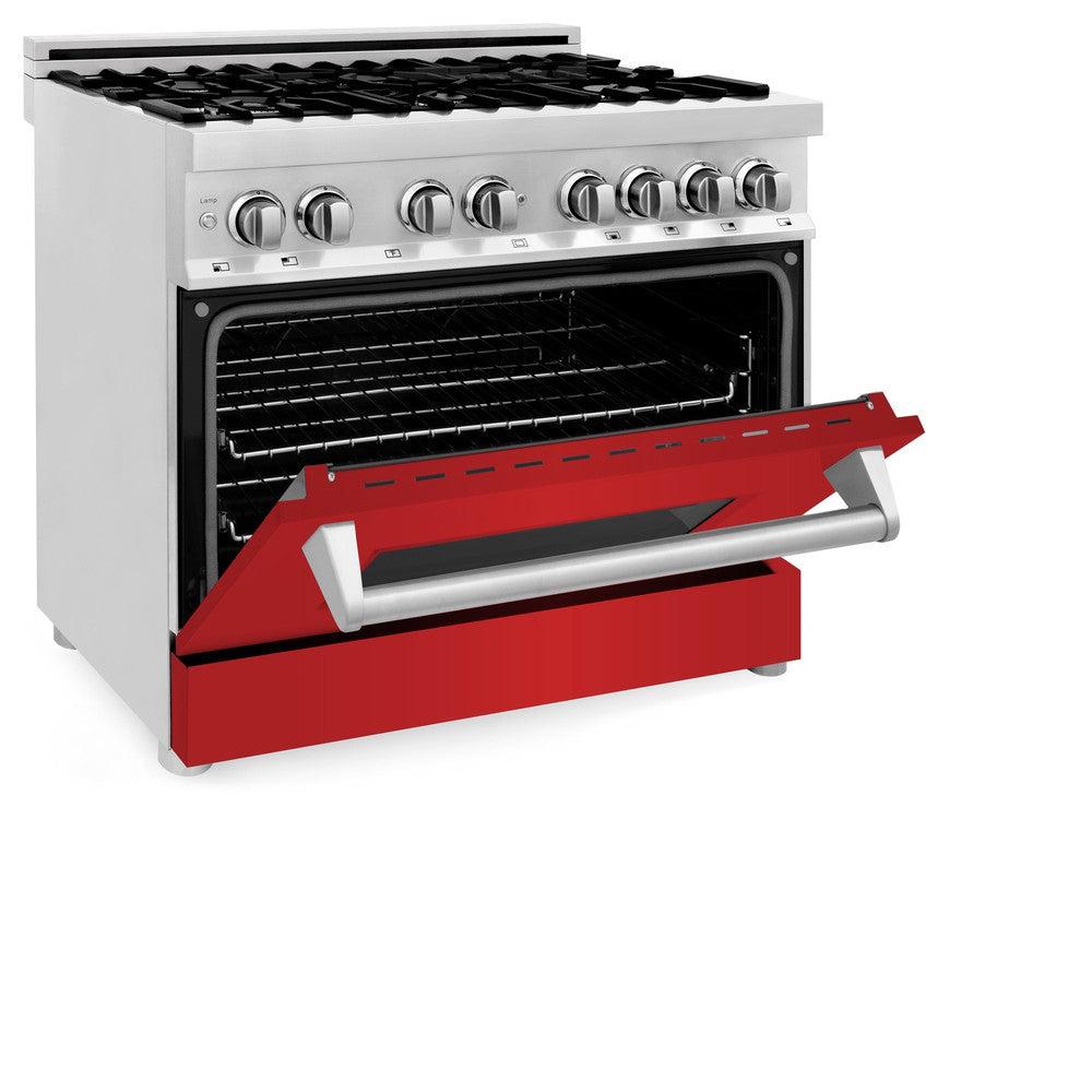 36" Dual Fuel Range with Gas Stove and Electric Oven with Color Door Options (RA36) RARM36