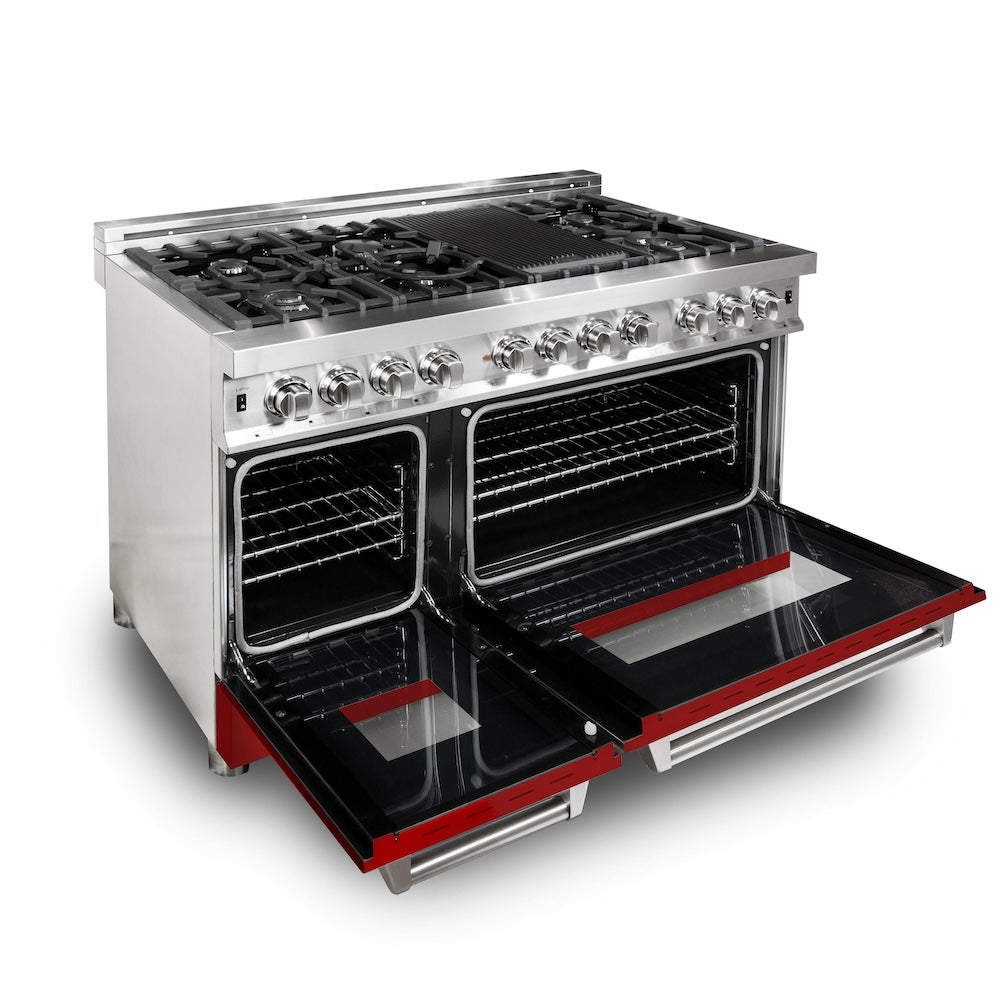 48" Professional Dual Fuel Range with Color Door Options (RA48) RARM48