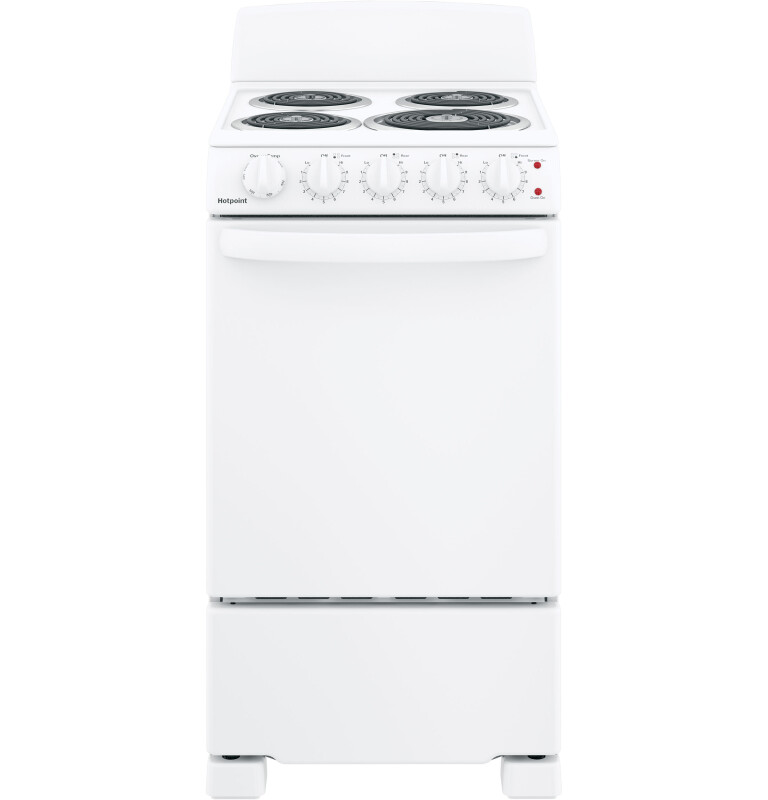 Hotpoint® ENERGY STAR® 20" Electric Free-Standing Front-Control Electric Range RAS200DMWW