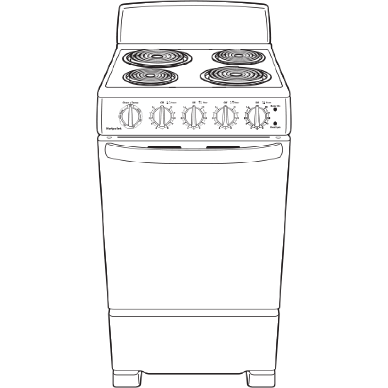Energy Star® 20" Electric Free-standing Front-control Electric Range RAS200DMWW