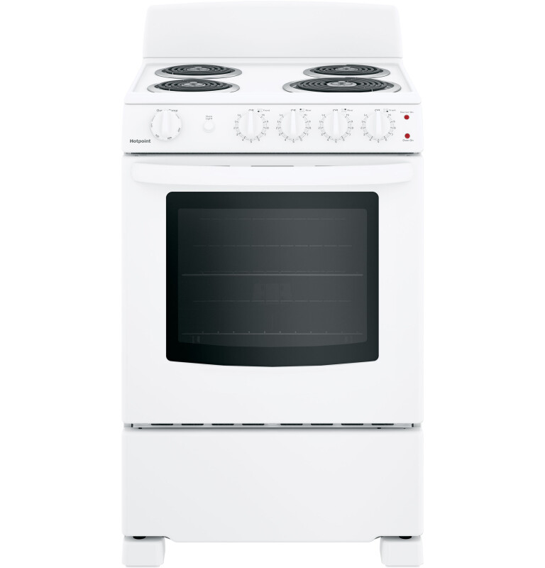 Hotpoint® ENERGY STAR® 24" Electric Free-Standing Front-Control Range RAS240DMWW