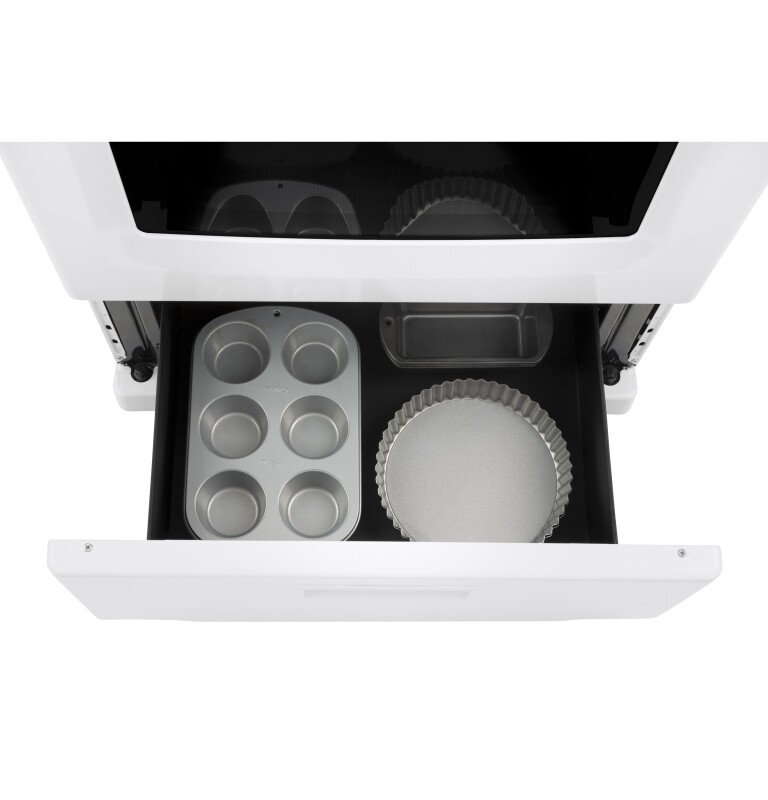 Hotpoint® 24" Free-Standing Front-Control Electric Range RAS300DMWW