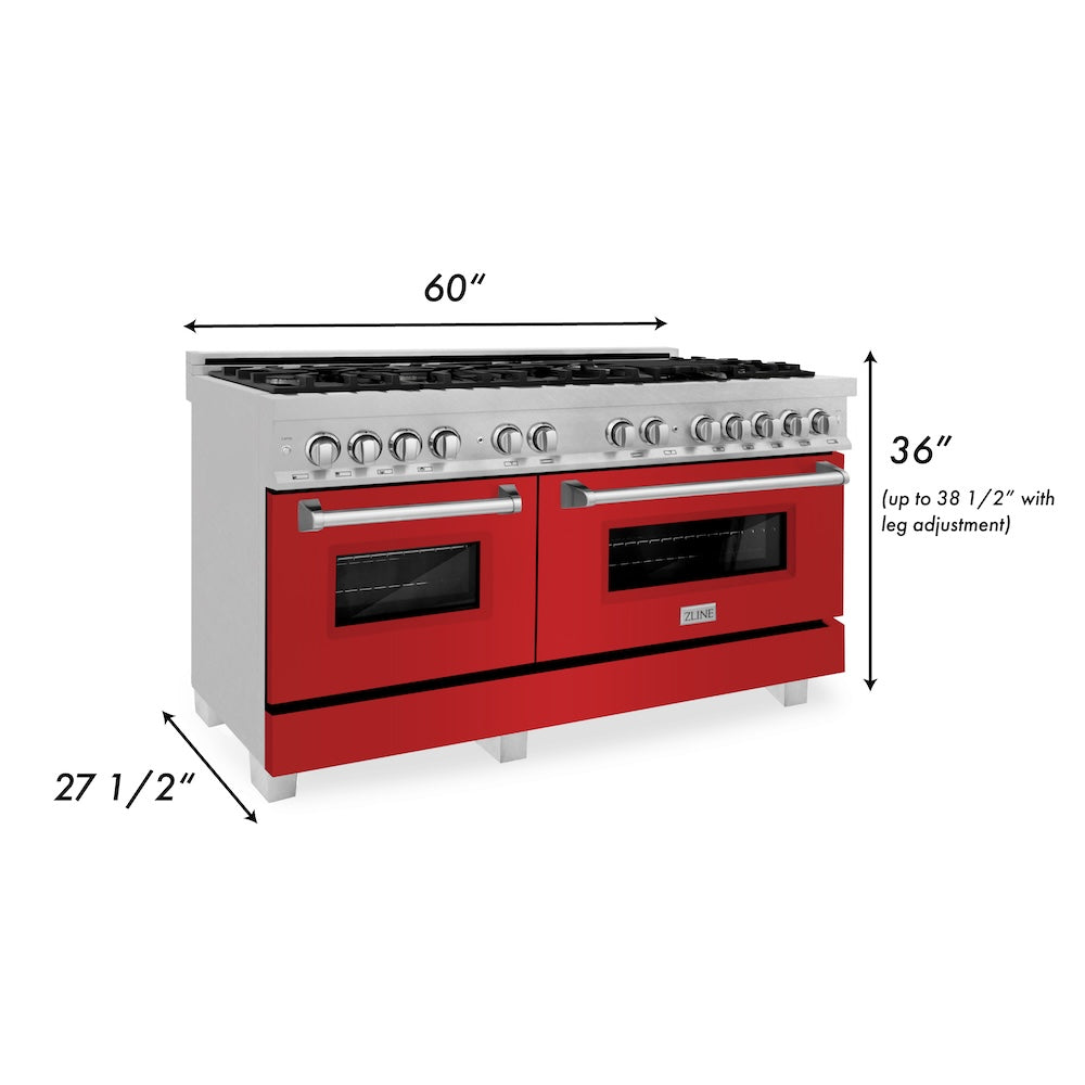 60" 7.4 cu. ft. Dual Fuel Range with Gas Stove and Electric Oven (RAS-60) RASRM60