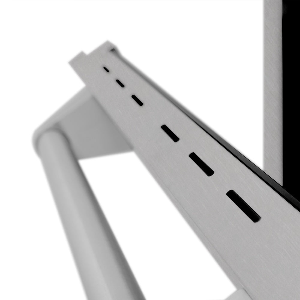 24" 2.8 cu. ft. Dual Fuel Range with Gas Stove and Electric Oven in DuraSnow® (RAS-24) - DuraSnow® With Brass Burners RASSNBR24