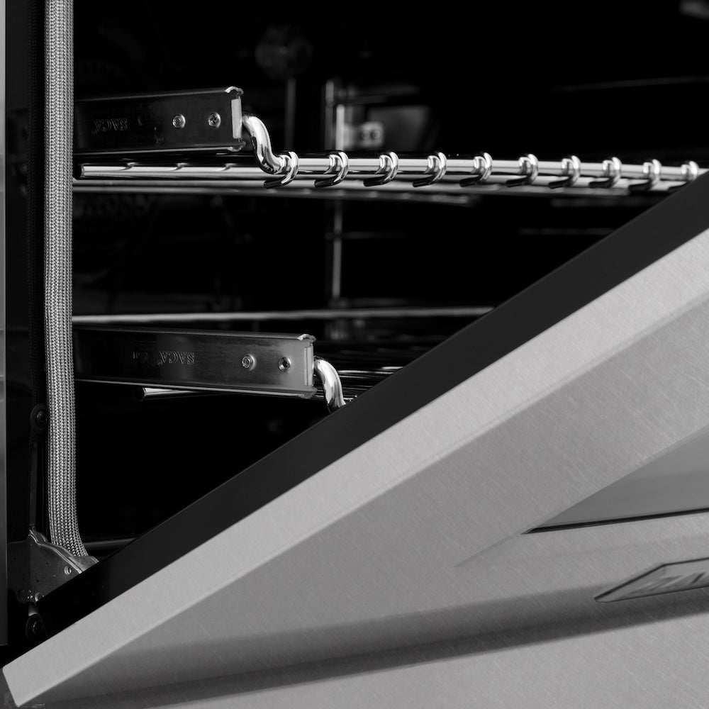 36" 4.6 cu. ft. Dual Fuel Range with Gas Stove and Electric Oven and Brass Burners RASSNBR36