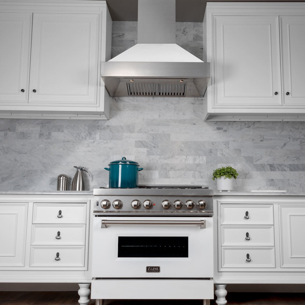 30" 4.0 cu. ft. Dual Fuel Range with Gas Stove and Electric Oven in DuraSnow® Stainless Steel (RAS-30) RASWM30