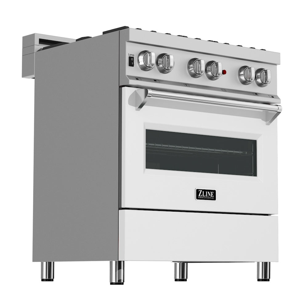 30" 4.0 cu. ft. Dual Fuel Range with Gas Stove and Electric Oven in DuraSnow® Stainless Steel (RAS-30) RASWM30