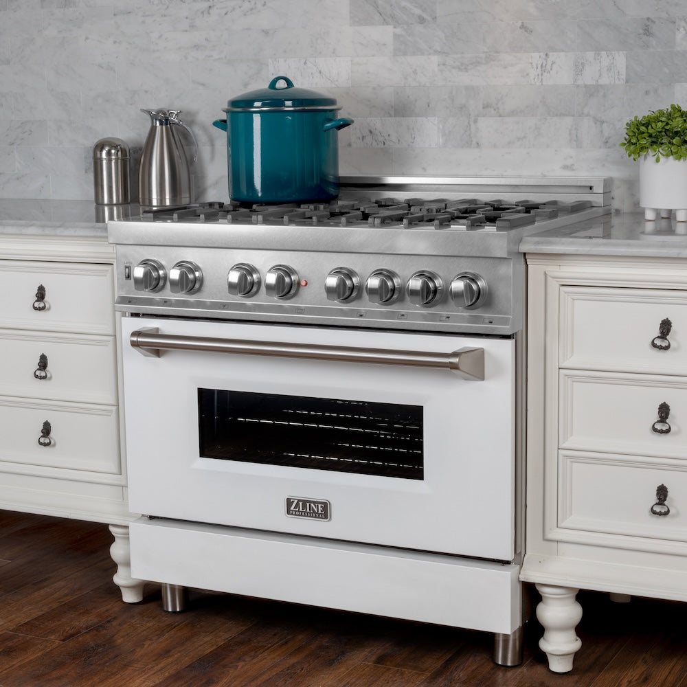 30" 4.0 cu. ft. Dual Fuel Range with Gas Stove and Electric Oven in DuraSnow® Stainless Steel (RAS-30) RASWM30