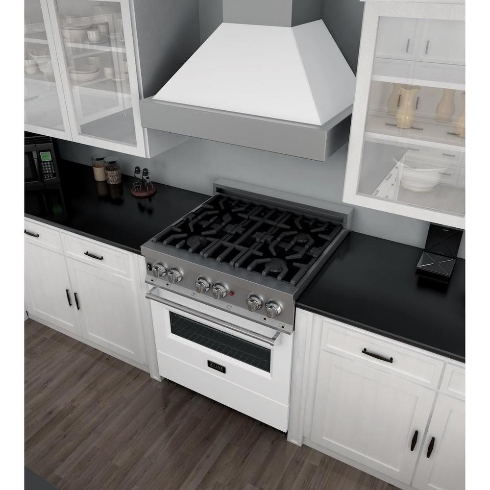 30" 4.0 cu. ft. Dual Fuel Range with Gas Stove and Electric Oven in DuraSnow® Stainless Steel (RAS-30) RASWM30