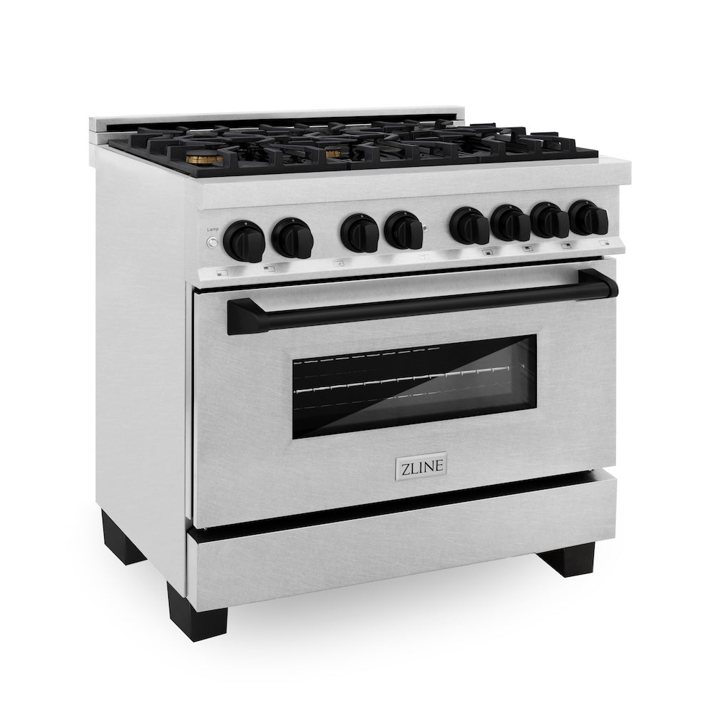 Autograph Edition 36" 4.6 cu. ft. Dual Fuel Range with Gas Stove and Electric Oven with Matte Black Accents RASZSN36MB