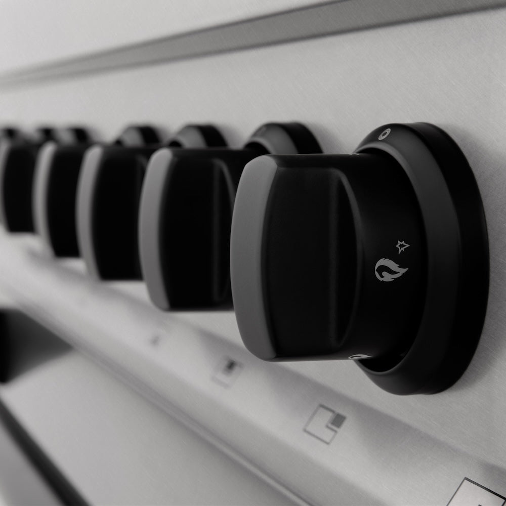 ZLINE Autograph Edition 24 in. 2.8 cu. ft. Legacy Dual Fuel Range with 4 Burner Gas Cooktop and Electric Convection Oven in DuraSnow® Stainless Steel with White Matte Door and Matte Black Acc RASZWM24MB