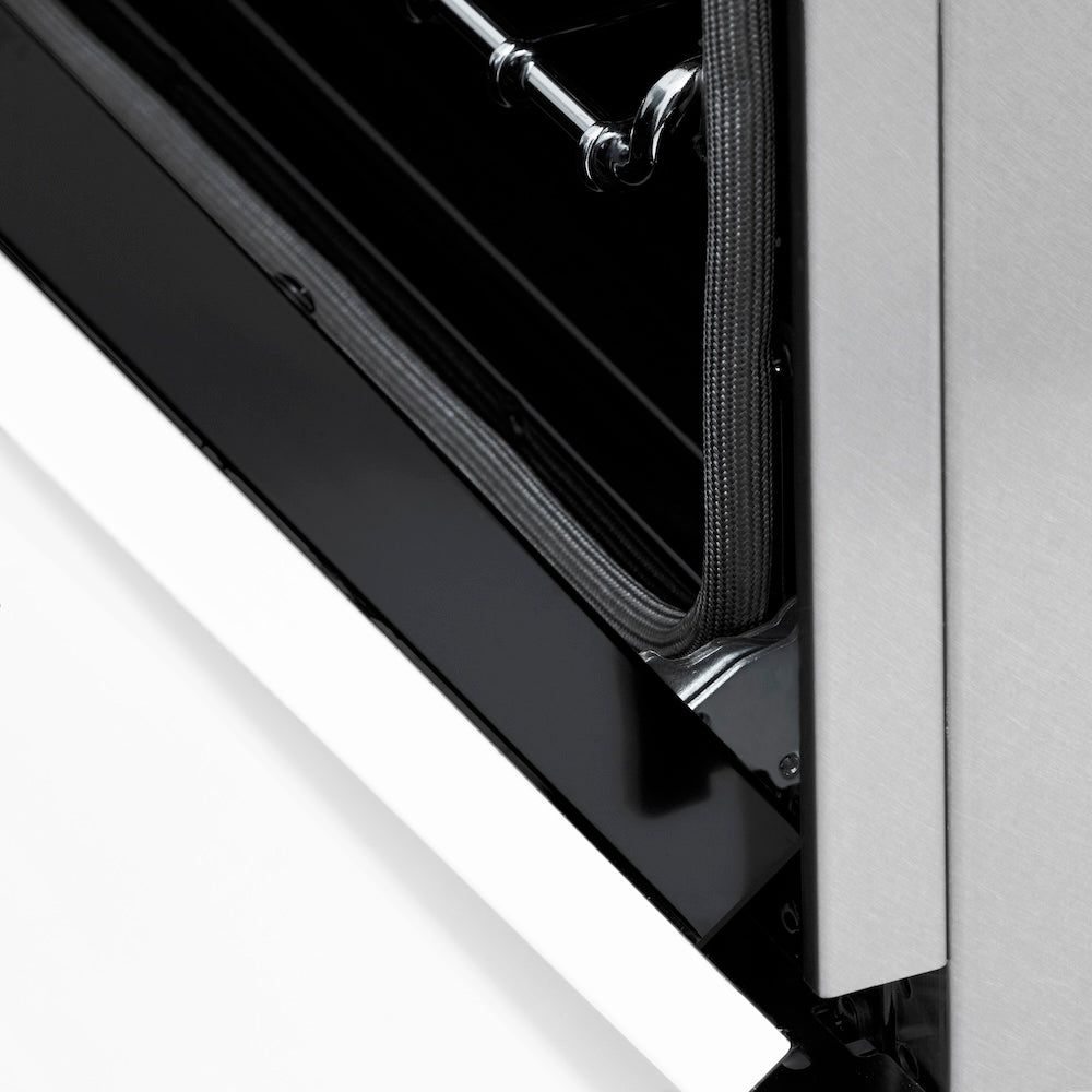 Autograph Edition 30" 4.0 cu. ft. Dual Fuel Range with Gas Stove and Electric Oven with White Matte Door and Matte Black Accents RASZWM30MB