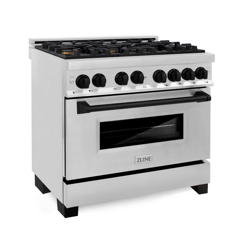 Autograph Edition 36" 4.6 cu. ft. Dual Fuel Range with Gas Stove and Electric Oven with Accents RAZ36MB