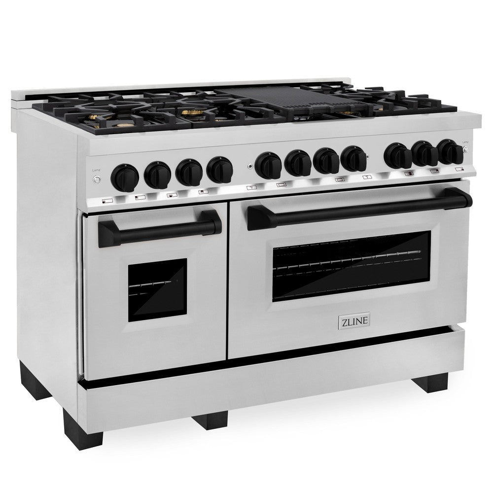 Autograph Edition 48" 6.0 cu. ft. Dual Fuel Range with Gas Stove and Electric Oven with Accents RAZ48MB