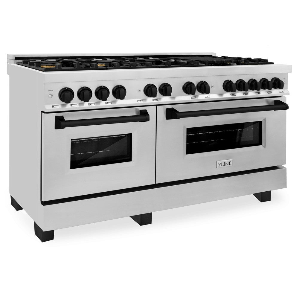 Autograph Edition 60" 7.4 cu. ft. Dual Fuel Range with Gas Stove and Electric Ovenundefined with Accents (RAZ-60) - Matte RAZ60MB