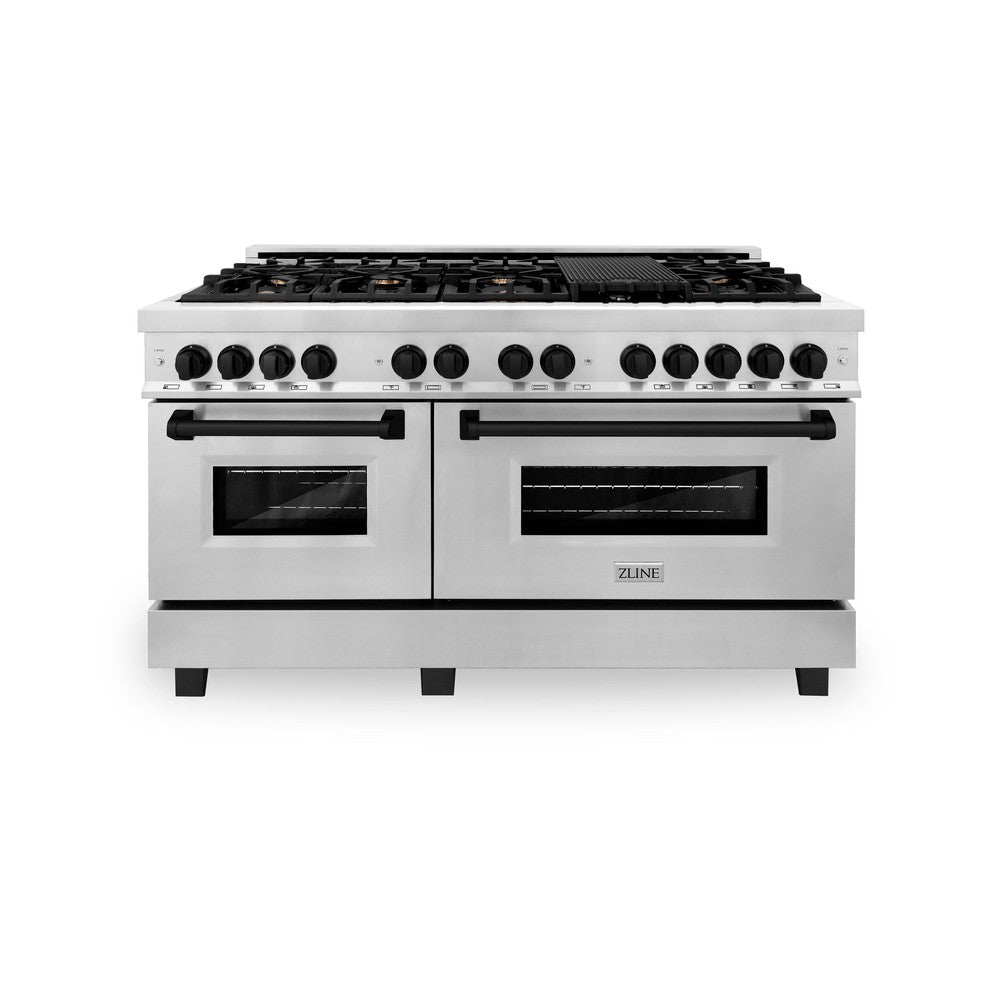 Autograph Edition 60" 7.4 cu. ft. Dual Fuel Range with Gas Stove and Electric Ovenundefined with Accents (RAZ-60) - Matte RAZ60MB