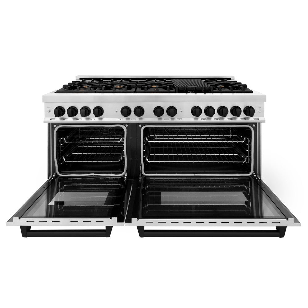 Autograph Edition 60" 7.4 cu. ft. Dual Fuel Range with Gas Stove and Electric Ovenundefined with Accents (RAZ-60) - Matte RAZ60MB