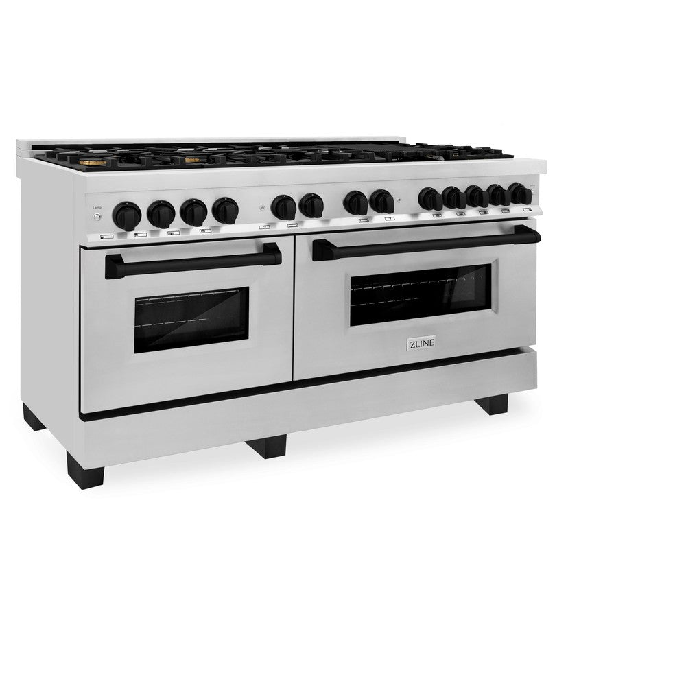 Autograph Edition 60" 7.4 cu. ft. Dual Fuel Range with Gas Stove and Electric Ovenundefined with Accents (RAZ-60) - Matte RAZ60MB