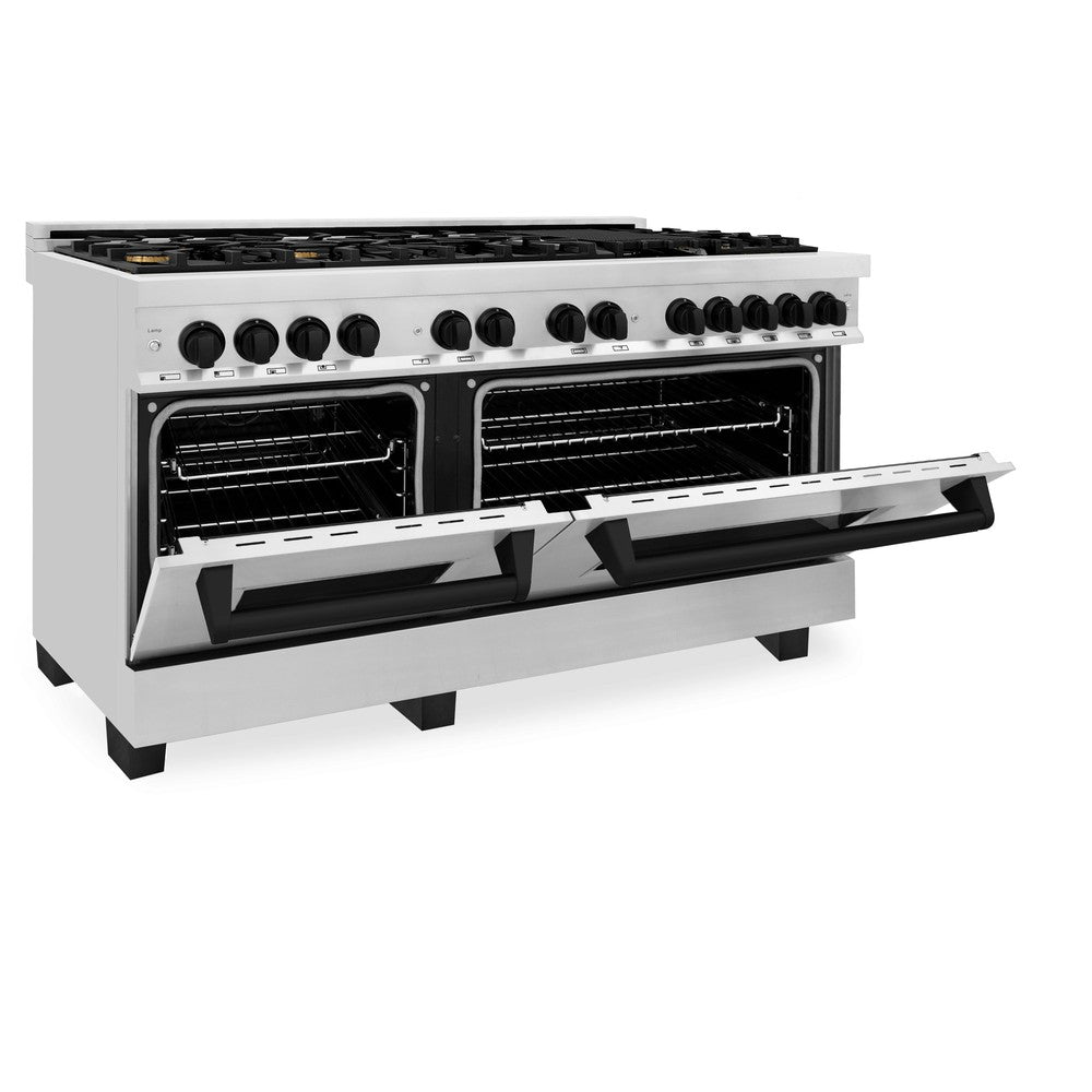 Autograph Edition 60" 7.4 cu. ft. Dual Fuel Range with Gas Stove and Electric Ovenundefined with Accents (RAZ-60) - Matte RAZ60MB