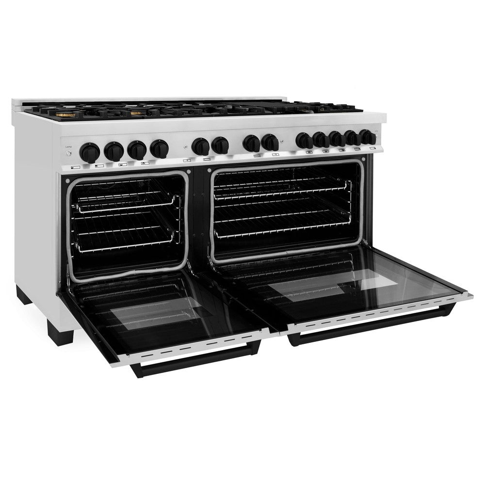 Autograph Edition 60" 7.4 cu. ft. Dual Fuel Range with Gas Stove and Electric Ovenundefined with Accents (RAZ-60) - Matte RAZ60MB