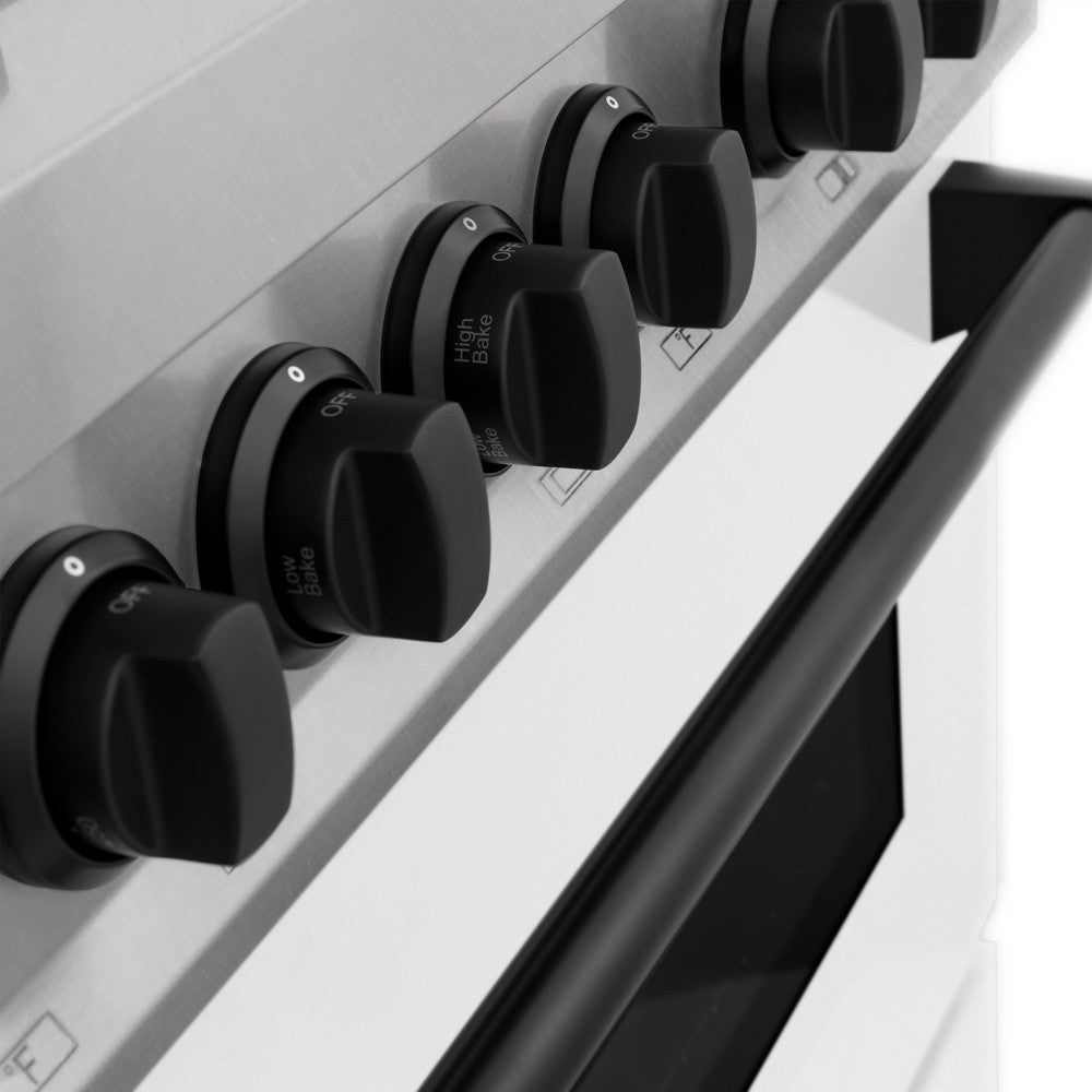 Autograph Edition 60" 7.4 cu. ft. Dual Fuel Range with Gas Stove and Electric Oven with White Matte Door and Accents (RAZ-WM-60) RAZWM60MB