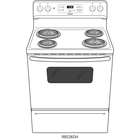 30" Free-Standing Electric Range RB526DHWW