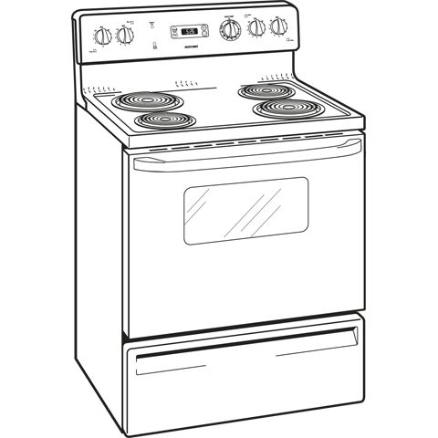 30" Free-Standing Electric Range RB526DPBB