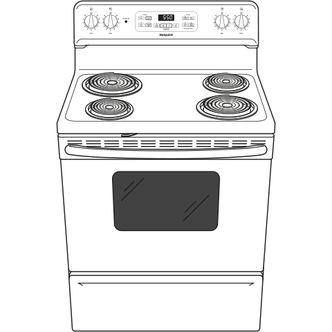 30" Free-Standing Electric Range RB720DHBB
