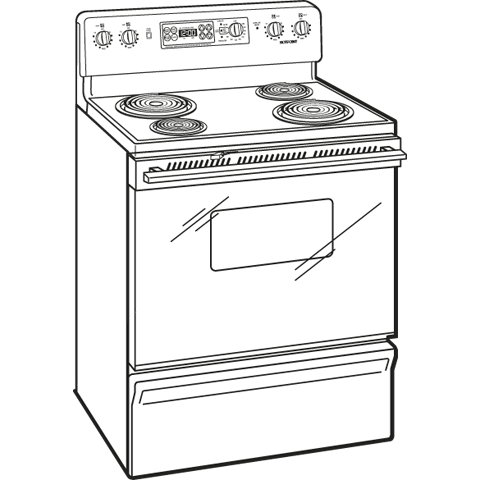 30" Free-Standing Electric Range RB758DPCC