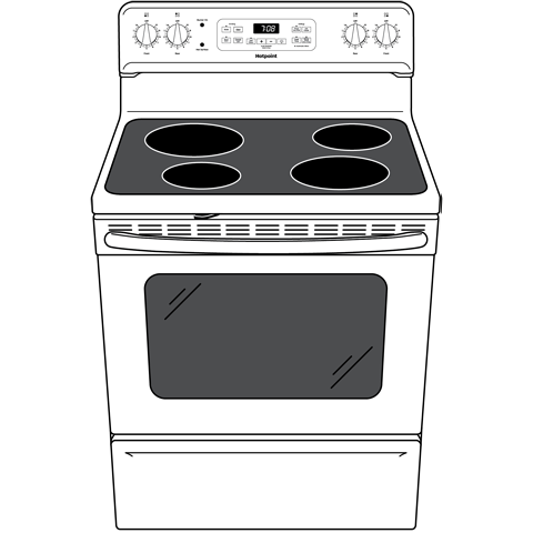 30" Free-Standing Electric Range RB780DHBB