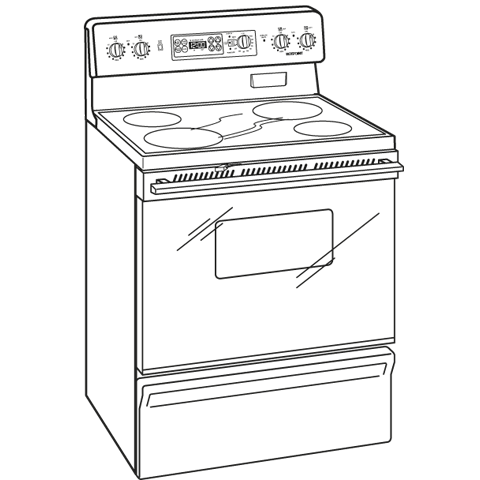 Hotpoint® 30" Free-Standing Electric Range RB787DPBB