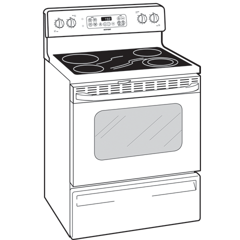 30" Free-Standing Electric Range RB790DTBB