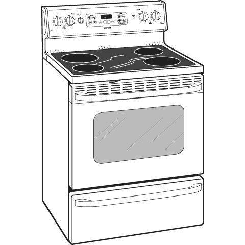 30" Free-Standing Electric Range RB800CJCC