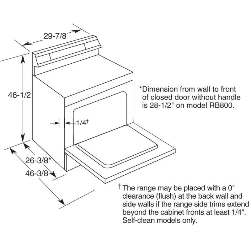 30" Free-Standing Electric Range RB800SJSA