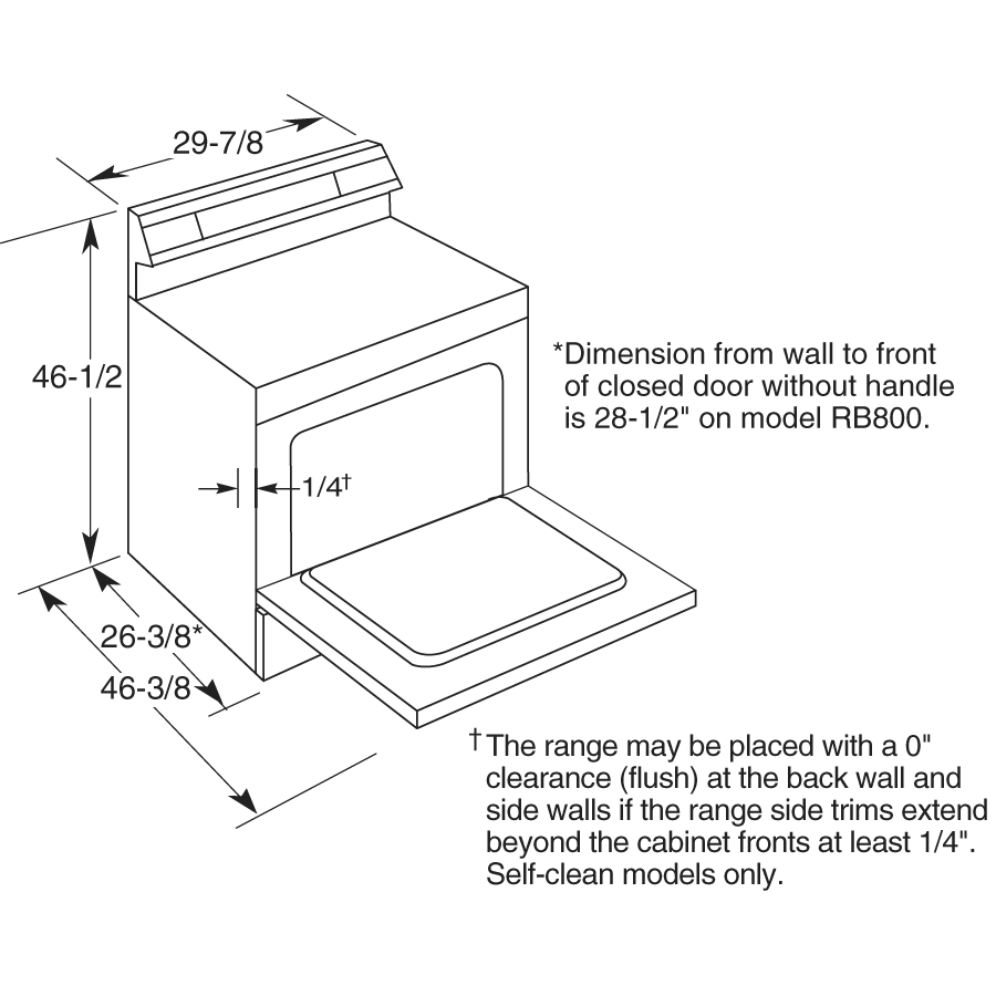 30" Free-Standing Electric Range RB800WJWW