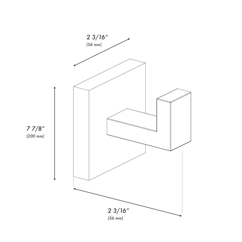 ZLINE Rubicon Towel Hook in Brushed Nickel (RBCN1-HK-BN) RBCN1HKBN