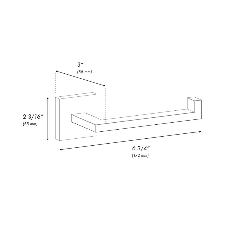ZLINE Rubicon Toilet Paper Holder in Matte Black (RBCN1-TP-MB) RBCN1TPMB