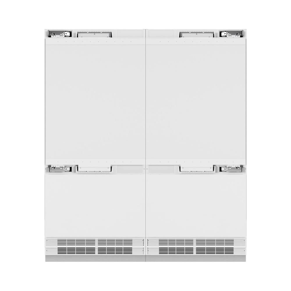 ZLINE 72 in. 39.6 cu. ft. Panel Ready French Door Built-In Bottom Freezer Refrigerator with Water Dispensers and Ice Makers (RBIT-72) RBIT72