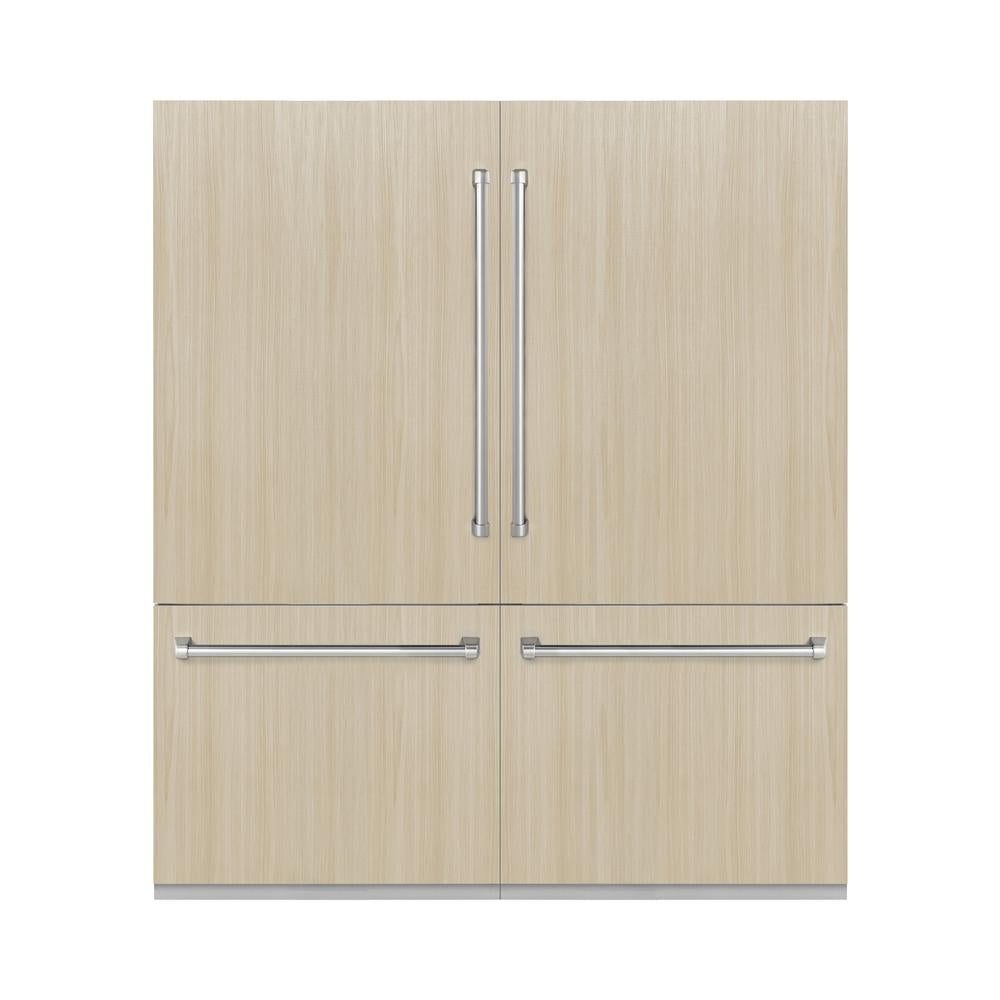 ZLINE 72 in. 39.6 cu. ft. Panel Ready French Door Built-In Bottom Freezer Refrigerator with Water Dispensers and Ice Makers (RBIT-72) RBIT72