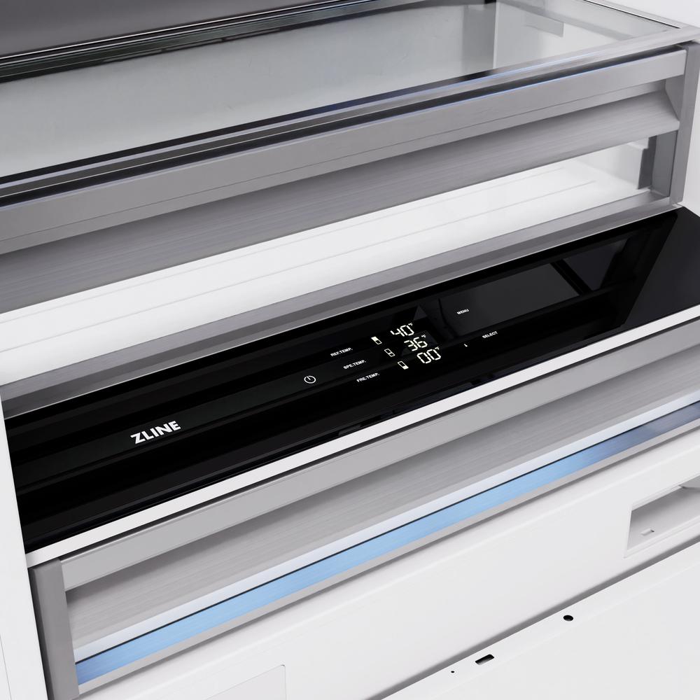 ZLINE 72 in. 39.6 cu. ft. Panel Ready French Door Built-In Bottom Freezer Refrigerator with Water Dispensers and Ice Makers (RBIT-72) RBIT72