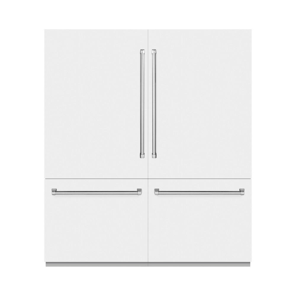 72 in. 39.6 cu. ft. French Door Built-In Bottom Freezer Refrigerator with Water Dispensers and Ice Makers RBITWM72