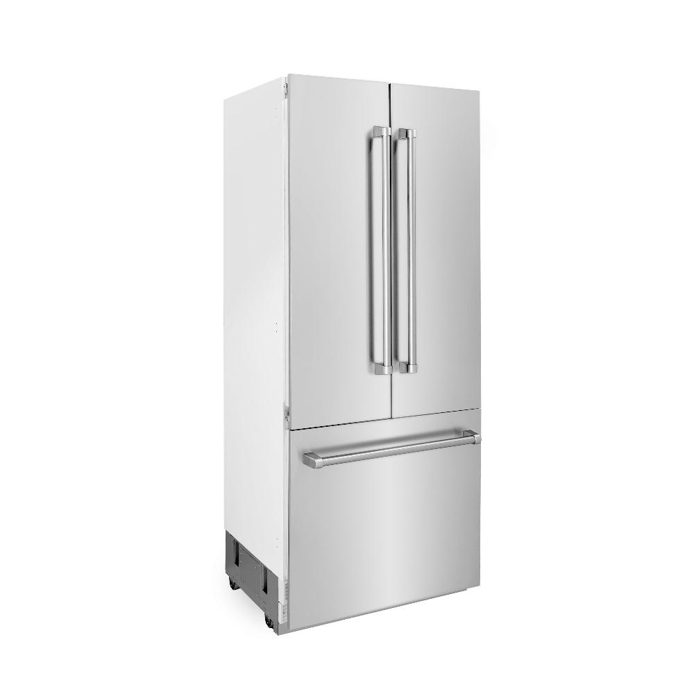 36"19.6 cu. ft. Built-In 3-Door French Door Refrigerator with Internal Water and Ice Dispenser in Stainless Steel RBIV30436