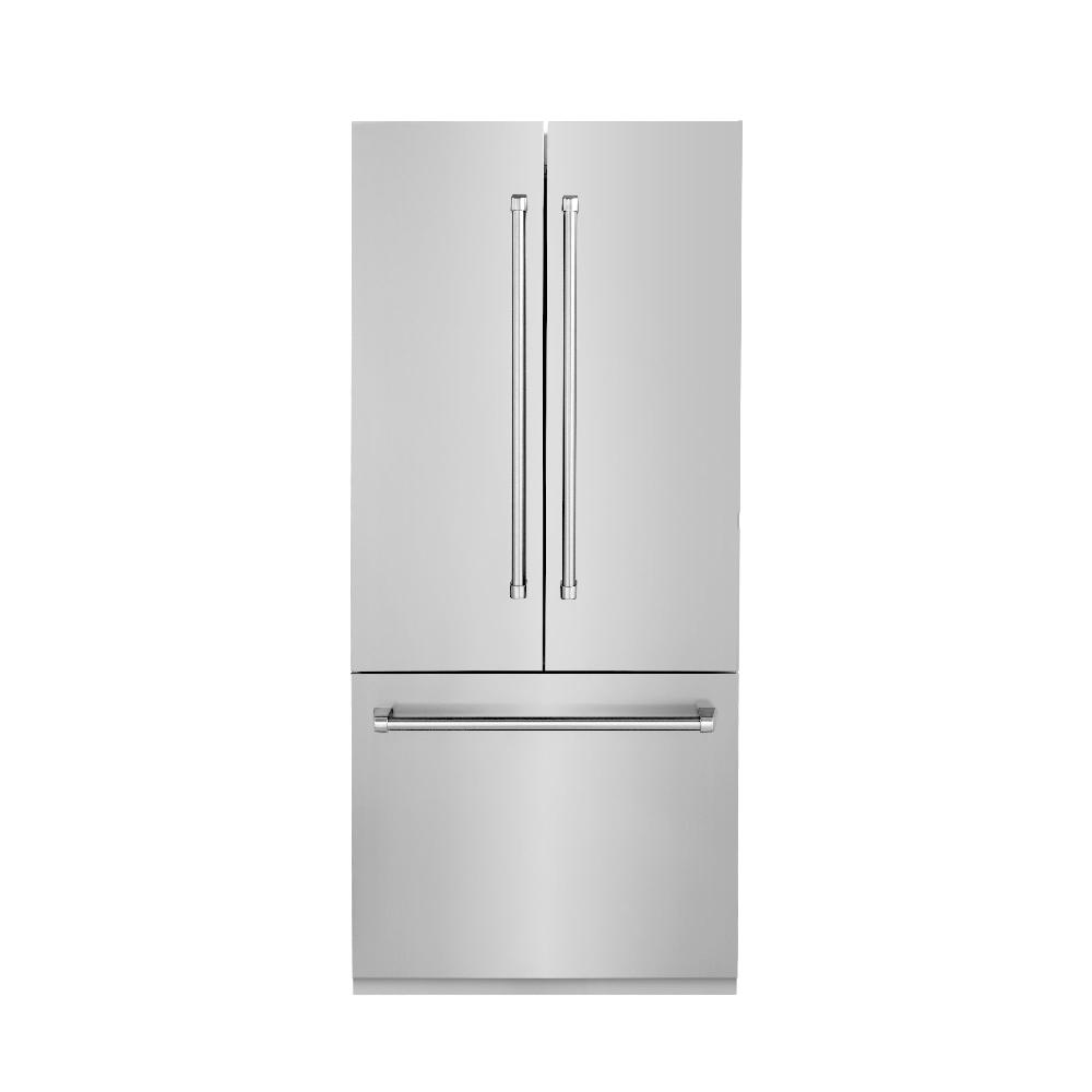 36"19.6 cu. ft. Built-In 3-Door French Door Refrigerator with Internal Water and Ice Dispenser in Stainless Steel RBIV30436