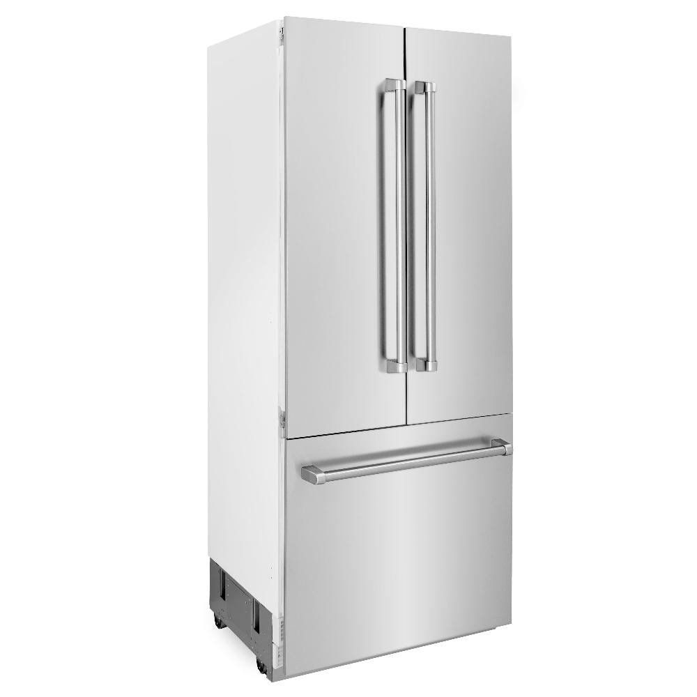 36"19.6 cu. ft. Built-In 3-Door French Door Refrigerator with Internal Water and Ice Dispenser in Stainless Steel RBIV30436
