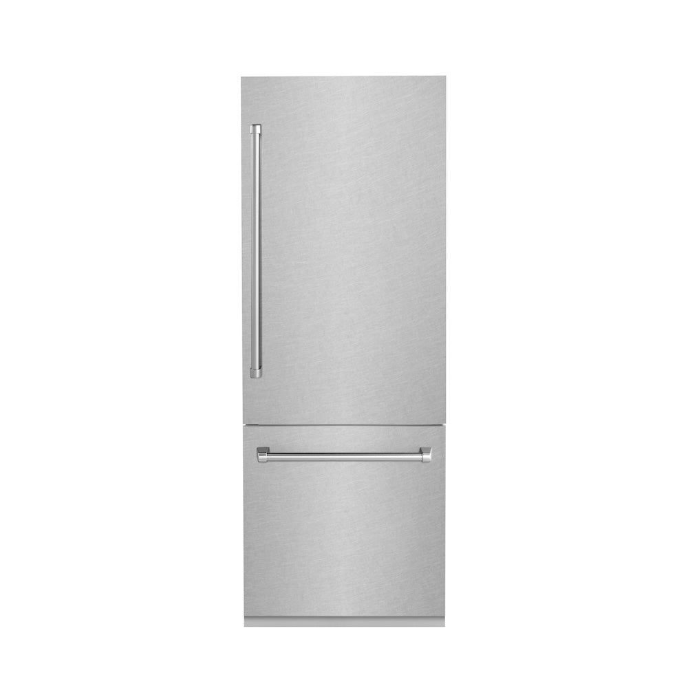 30"16.1 cu. ft. Built-In 2-Door Bottom Freezer Refrigerator with Internal Water and Ice Dispenser in Fingerprint Resistant Stainless Steel RBIVSN30