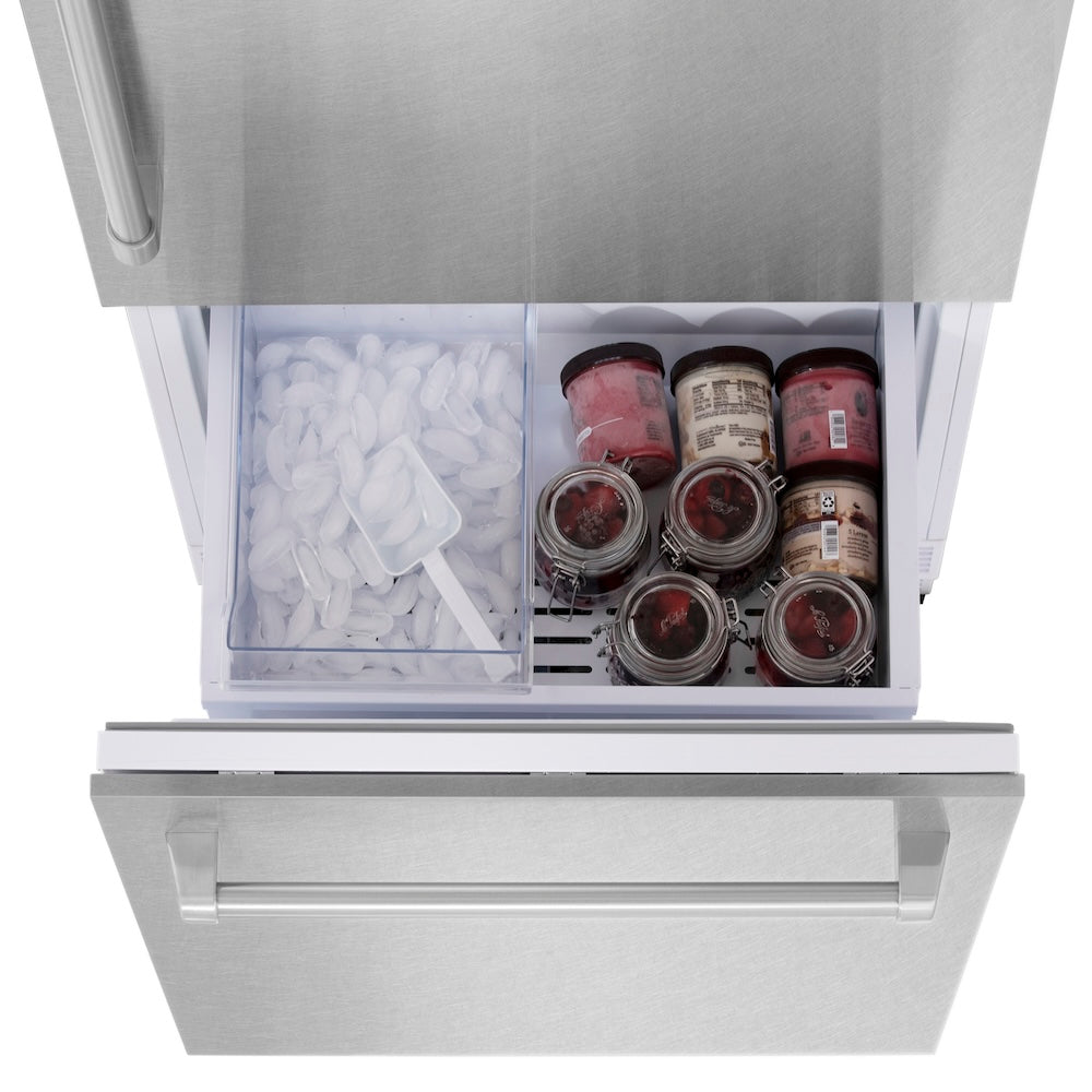 30"16.1 cu. ft. Built-In 2-Door Bottom Freezer Refrigerator with Internal Water and Ice Dispenser in Fingerprint Resistant Stainless Steel RBIVSN30