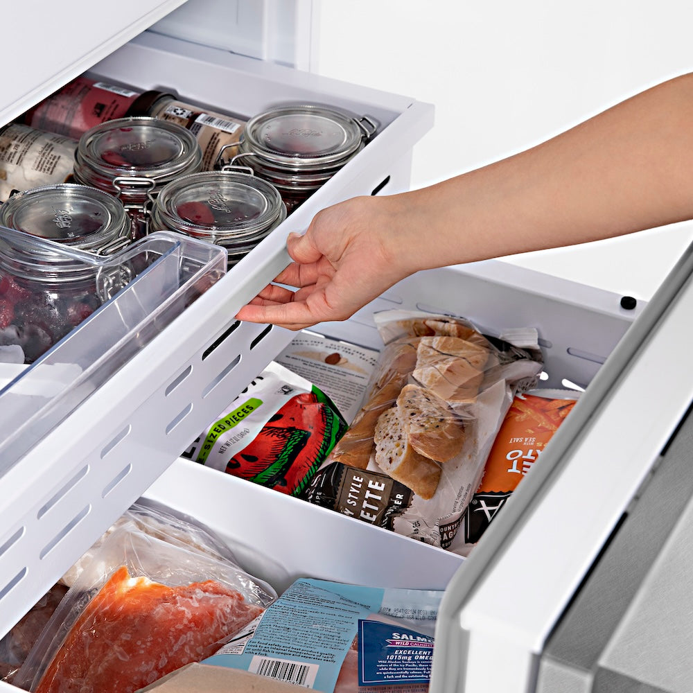 30"16.1 cu. ft. Built-In 2-Door Bottom Freezer Refrigerator with Internal Water and Ice Dispenser in Fingerprint Resistant Stainless Steel RBIVSN30